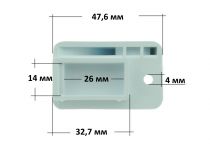 Кронштейн (держатель, крепление) стеклянной крышки Гефест (белый, правый ) 1200 (С1-С7), 5100, 5300, 6100, 6300